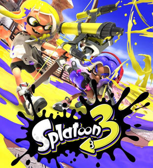 Box art for Nintendo's third Splatoon game.